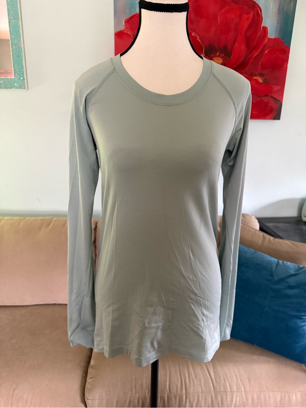 Lululemon - Green Swiftly Tech long sleeve running tee shirt top size 8